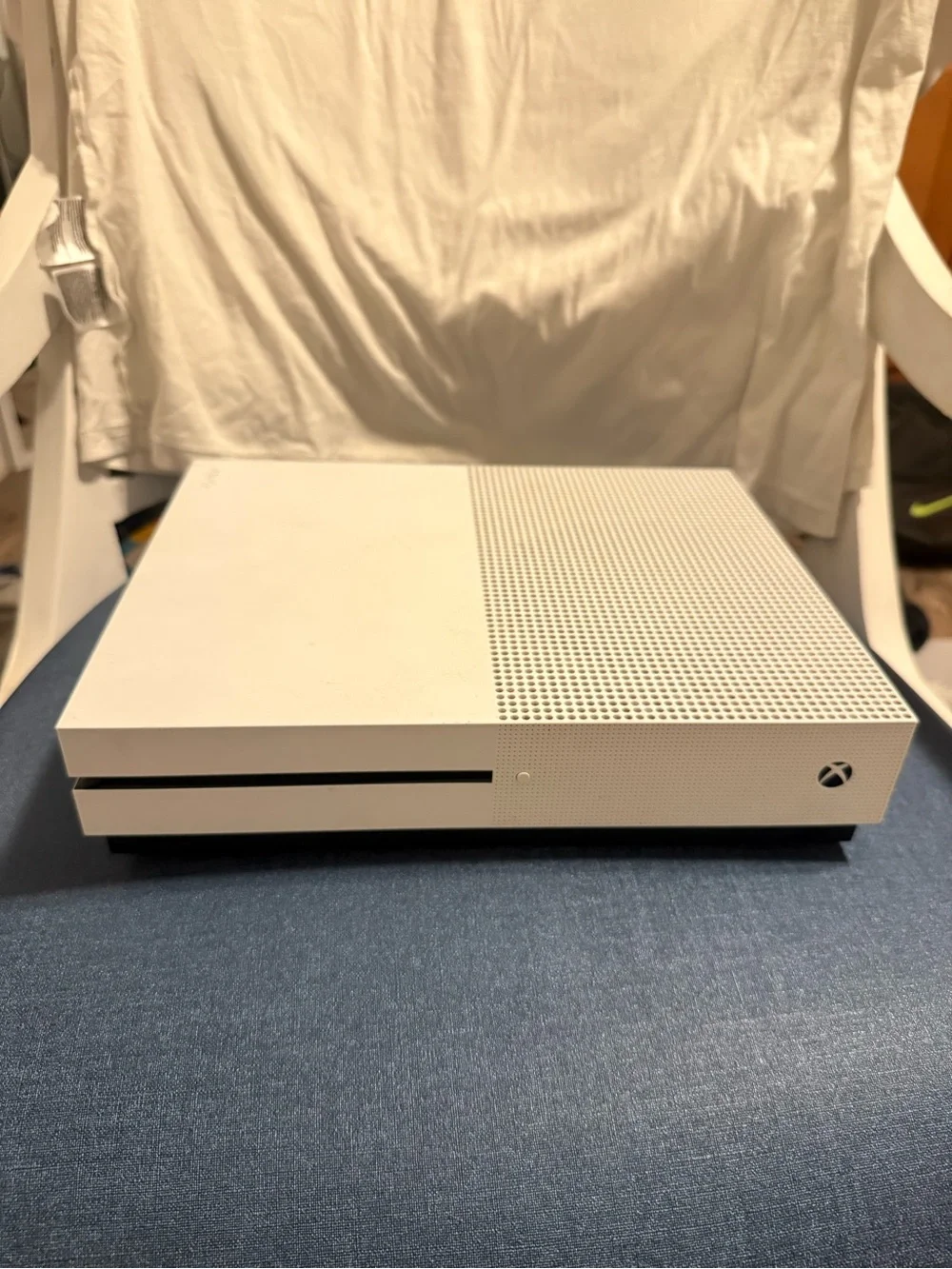 Microsoft Xbox One S White Console with 1 T and Blue Camo Wireless Controller
